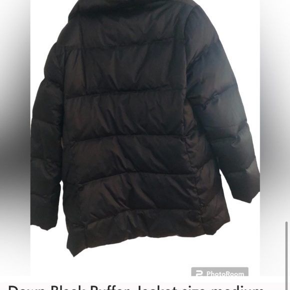 Down Black Puffer Coat Jacket  size medium - Picture 9 of 15